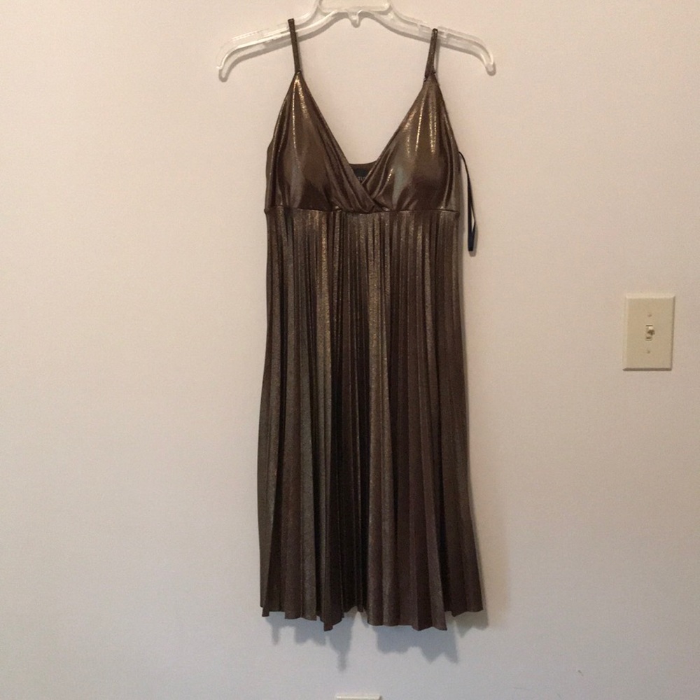 Coppery bronze party dress
